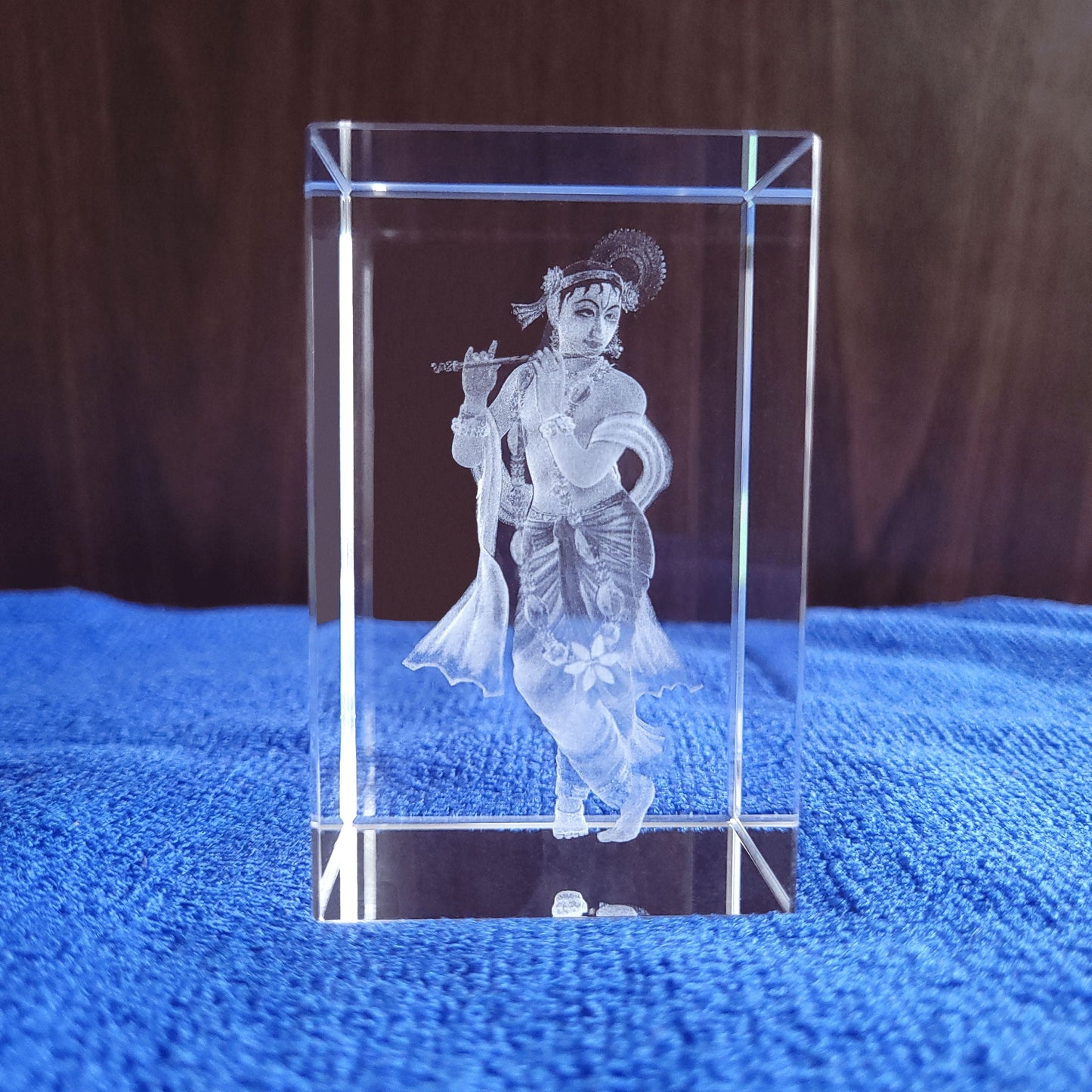 3D Crystal - Lord Krishna