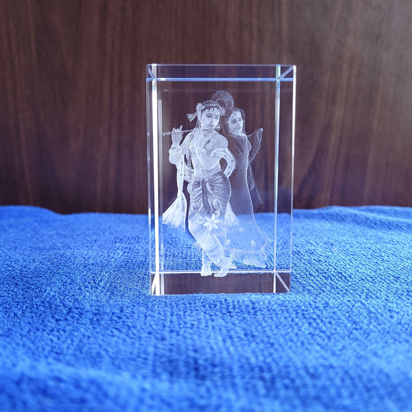 3D Crystal - Radha Krishna