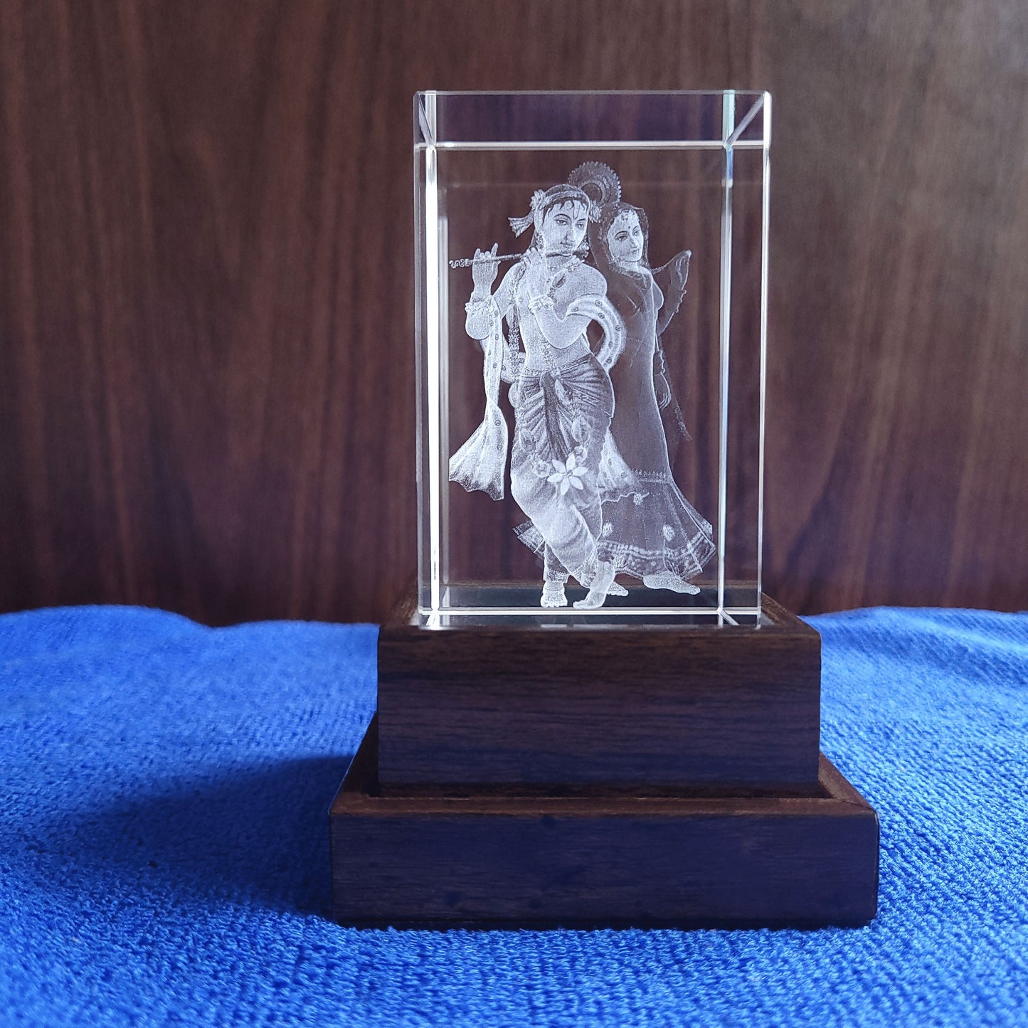 3D Crystal - Radha Krishna
