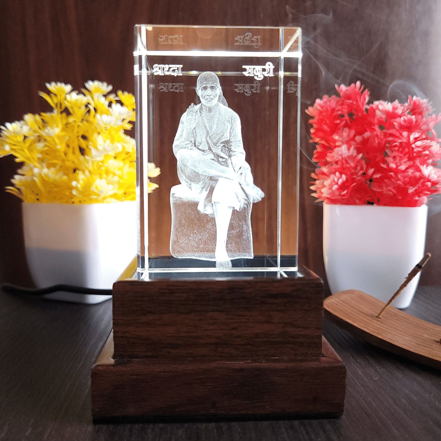 3D Crystal - Sai Baba