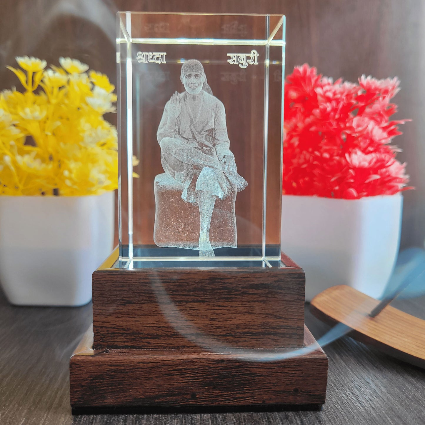 3D Crystal - Sai Baba