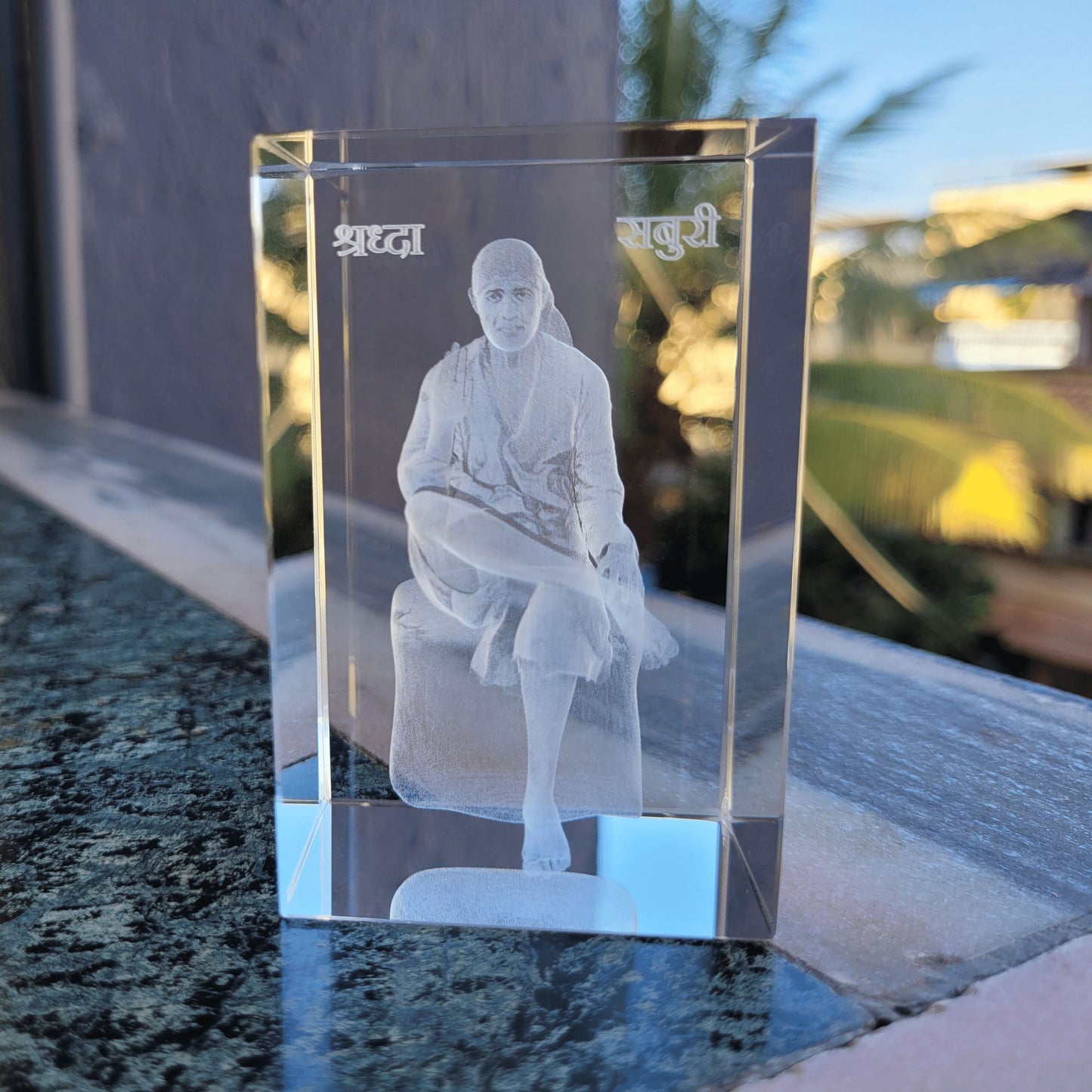 3D Crystal - Sai Baba