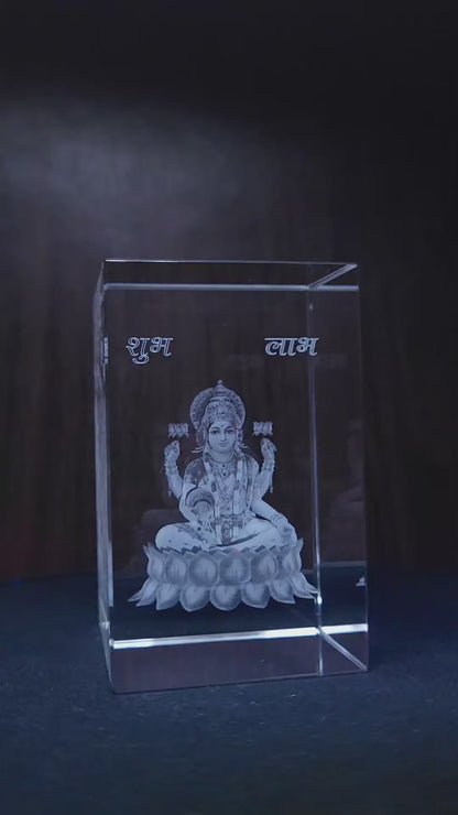 3D Crystal - Goddess Laxmi