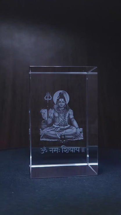 3D Crystal - Lord Shiva