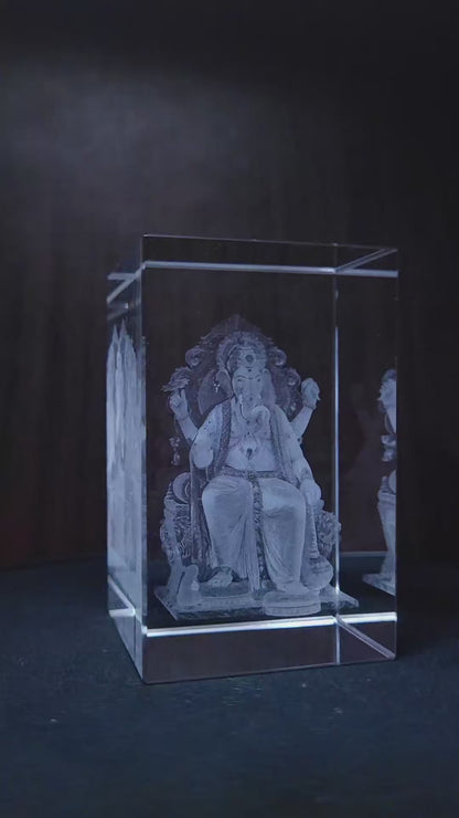 3D Crystal - Lord Ganesha