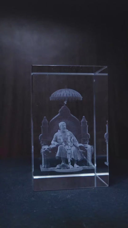 3D Crystal - Chhatrapati Shivaji Maharaj