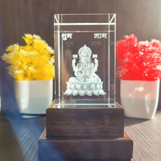 3D Crystal - Goddess Laxmi