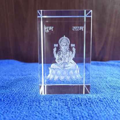 3D Crystal - Goddess Laxmi