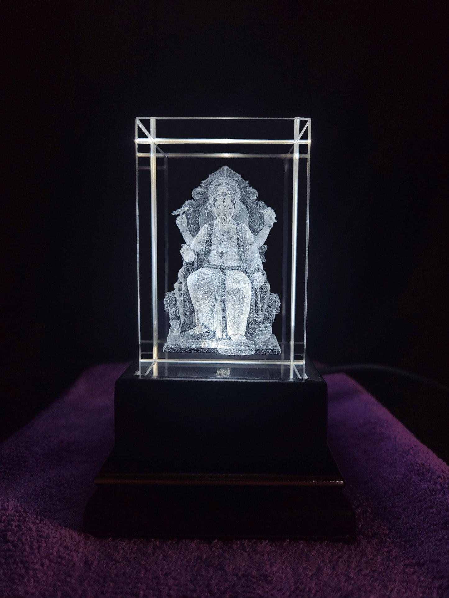 3D Crystal - Lord Ganesha