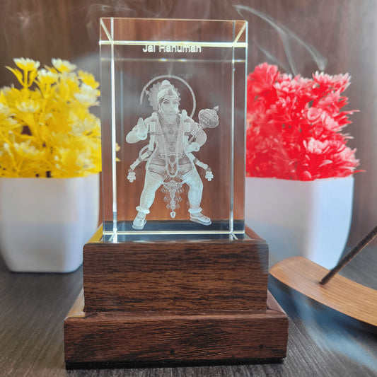 3D Crystal - Lord Hanuman