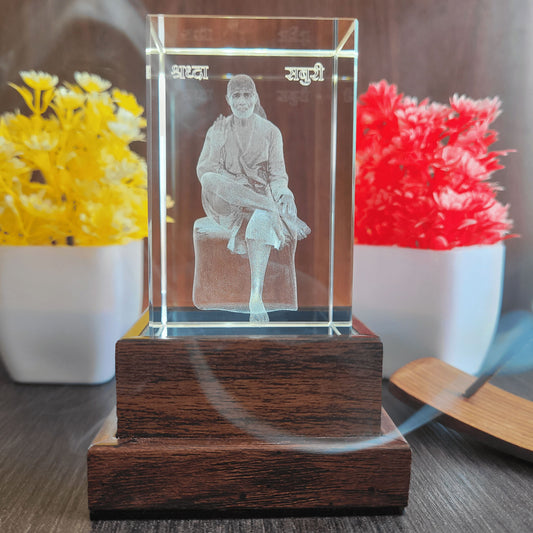 3D Crystal - Sai Baba