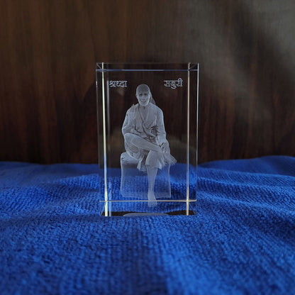 3D Crystal - Sai Baba